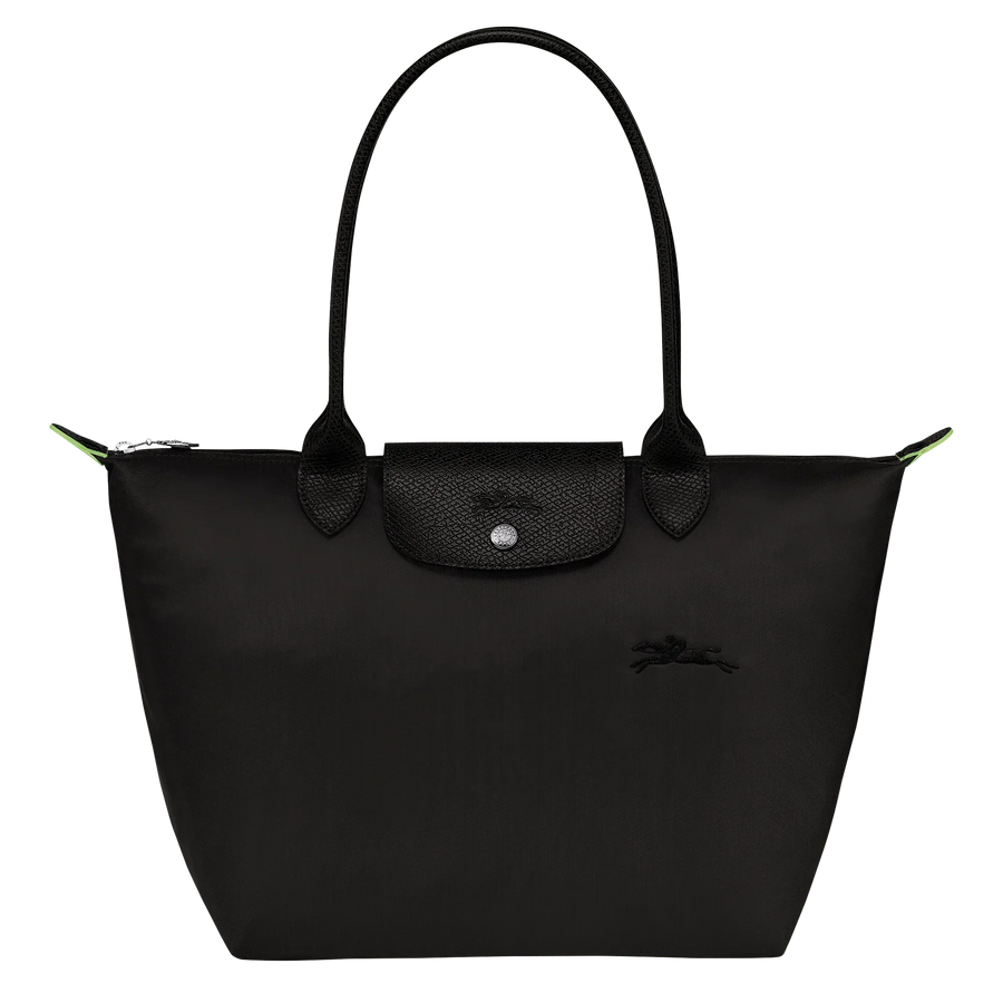 Shopper Plegable – Negro (Herrajes Plateados)