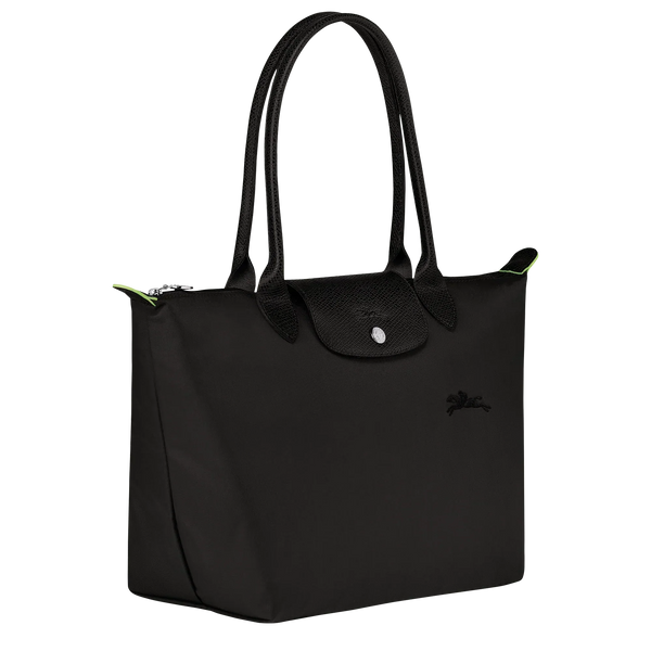 Shopper Plegable – Negro (Herrajes Plateados)