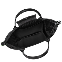 Shopper Plegable – Negro (Herrajes Plateados)