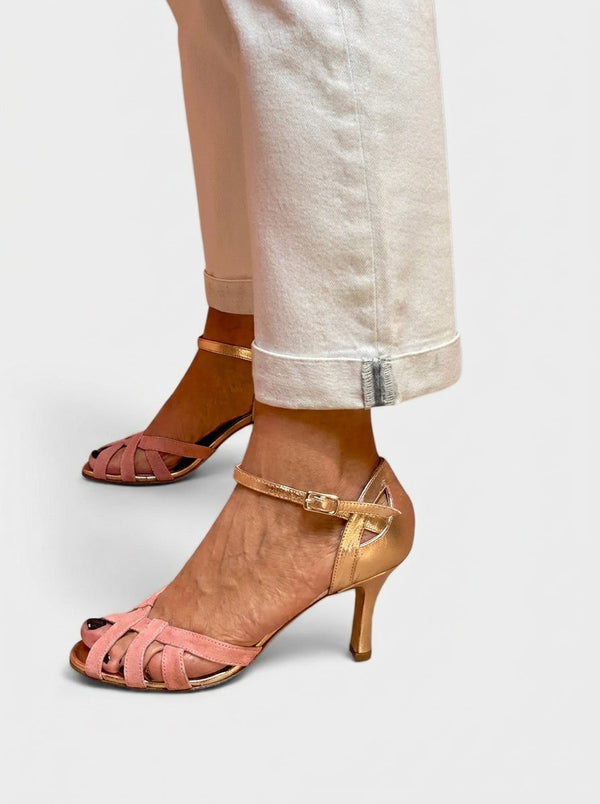 Pink · Tacones Trenzados Cómodos