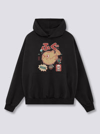 Estampado Frontal - Fugu Sudadera con Capucha