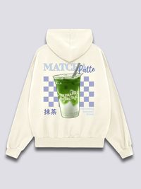Latte de Matcha Sudadera con Capucha