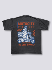 Moto Ciudad Camiseta Vintage