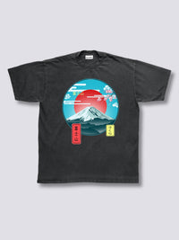 Estampado Frontal - Monte Fuji Camiseta Vintage