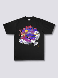 Estampado Frontal - Monte Fuji Grulla Camiseta