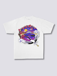 Estampado Frontal - Monte Fuji Grulla Camiseta