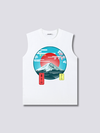 Estampado Frontal - Monte Fuji Camiseta sin Mangas