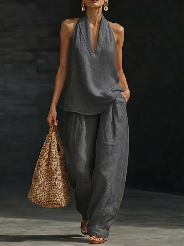 Aveline · Conjunto sin Mangas con Pantalón Amplio