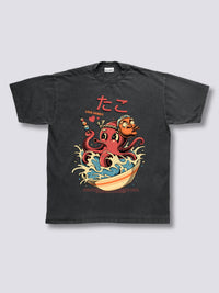 Estampado Frontal - Pulpo Camiseta Vintage