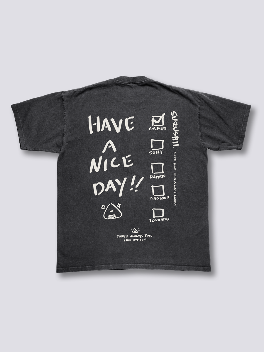 Onigiri Checklist Camiseta Vintage
