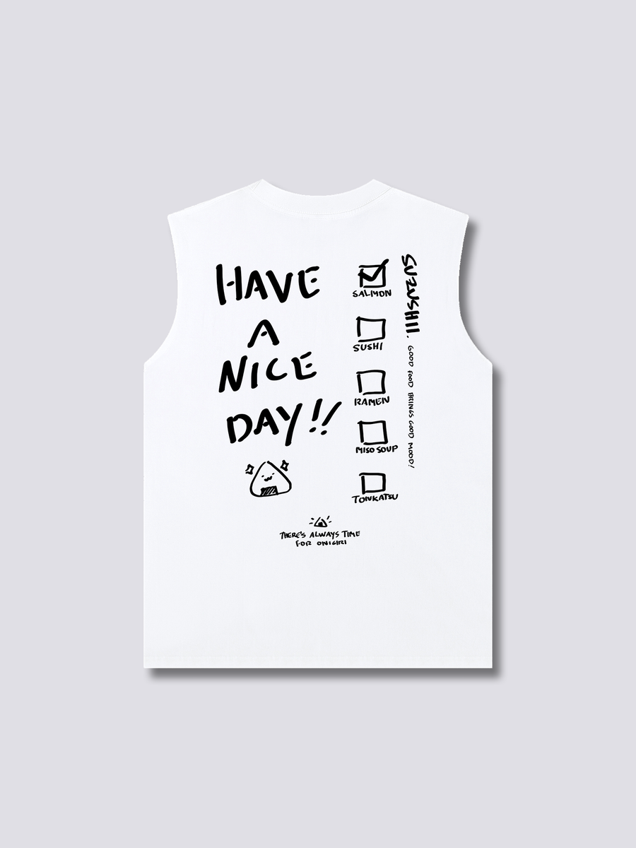 Onigiri Checklist Camiseta sin Mangas