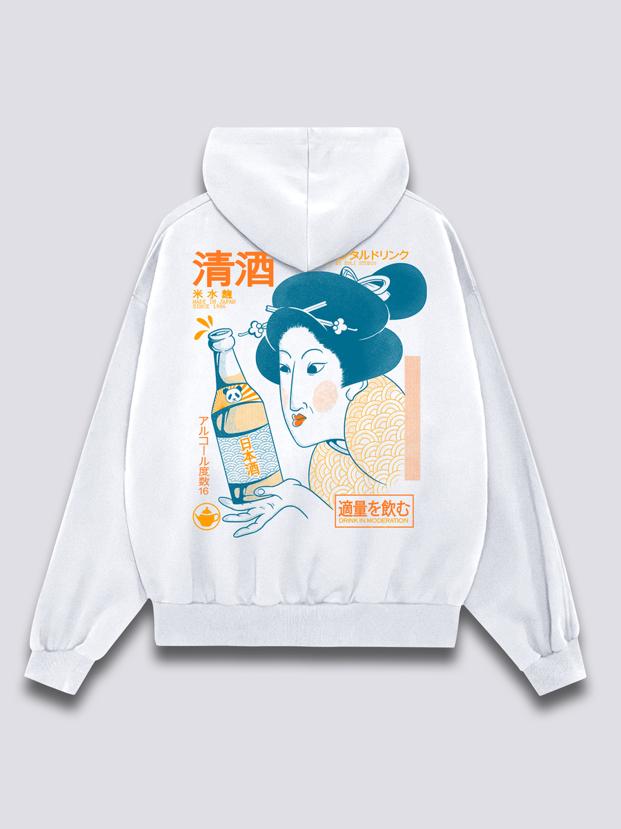 Oriental Sake Sudadera con Capucha