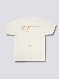 Estampado Frontal - Flor de Melocotón Camiseta
