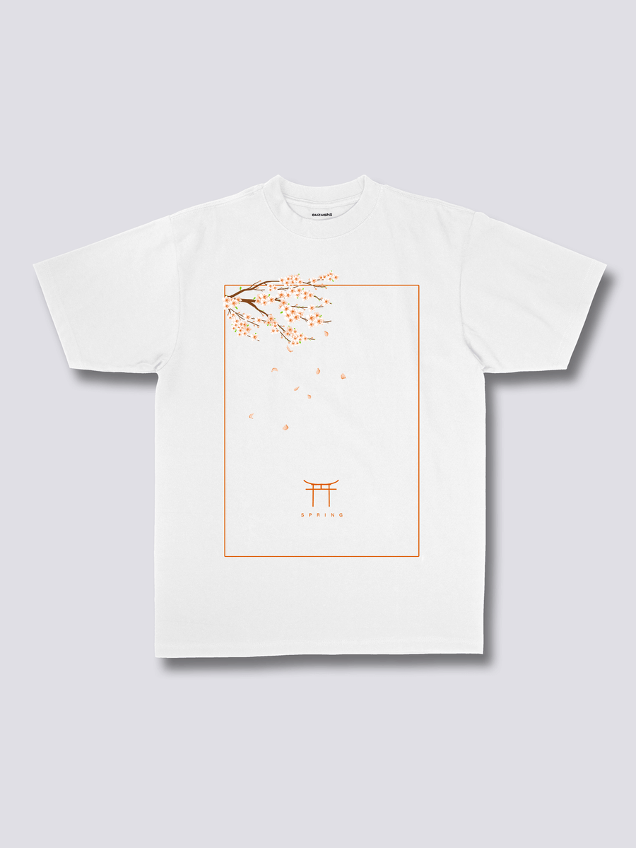 Estampado Frontal - Flor de Melocotón Camiseta