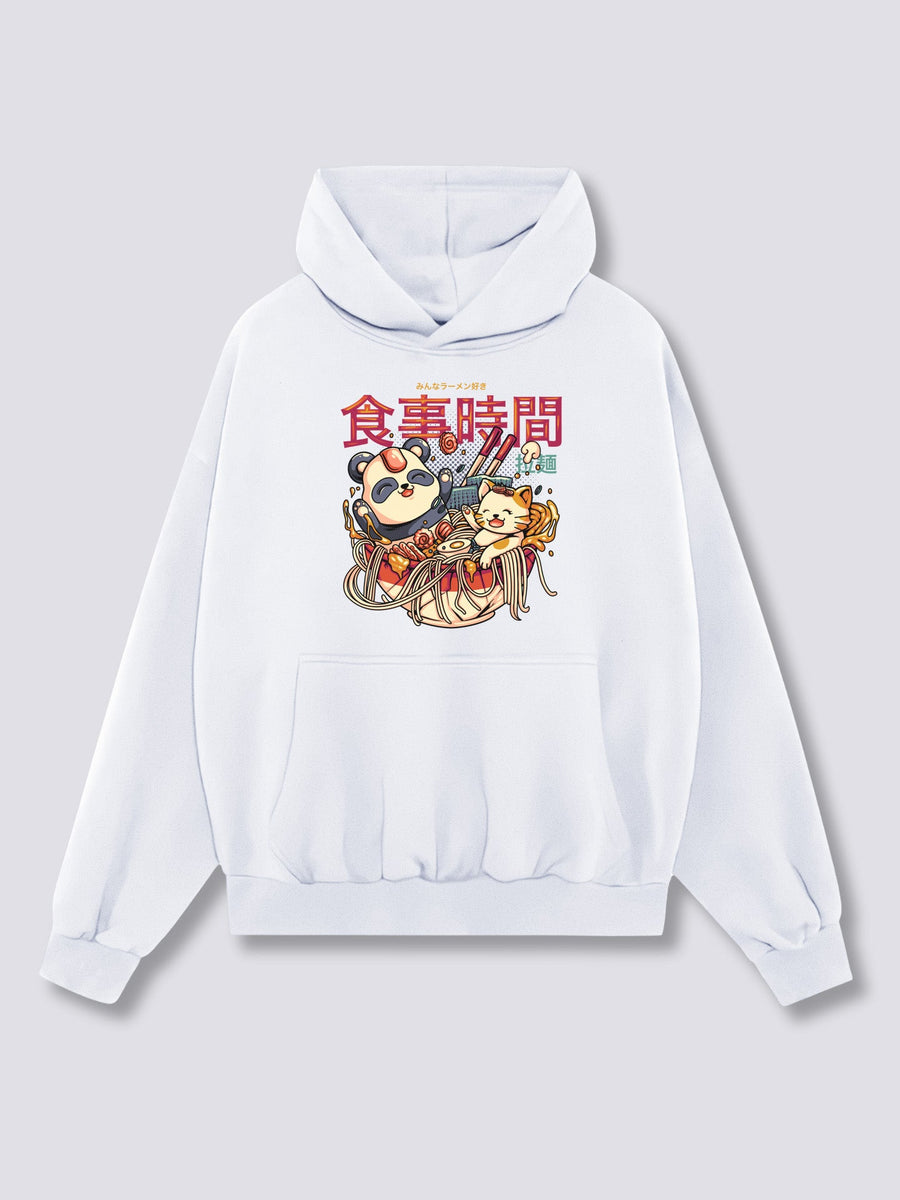 Estampado Frontal - Baño de Ramen Sudadera con Capucha