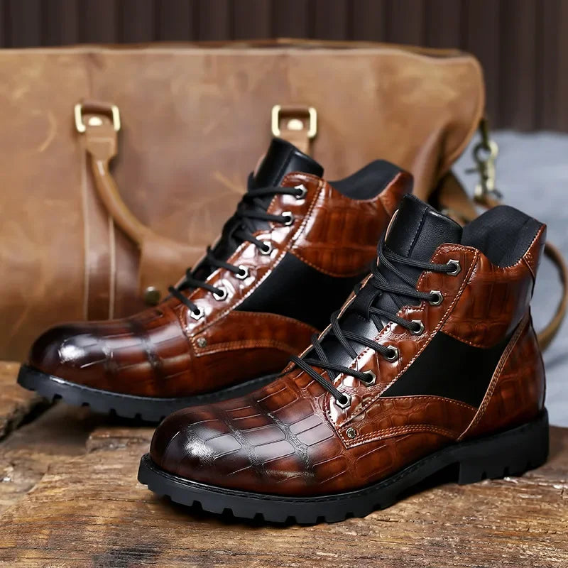 Dante Ferrara · Botas de Cuero Efecto Cocodrilo