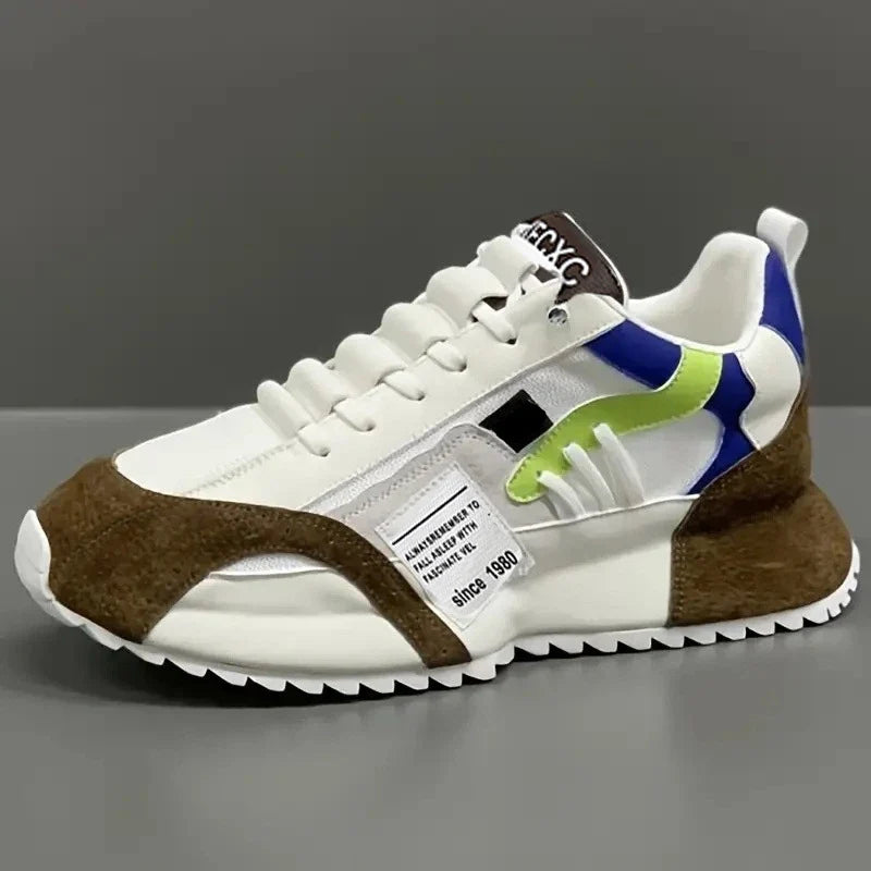 Giuliano · Zapatillas Retro Multicolor de Ante y Piel