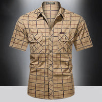Austin · Camisa Elegante de Cuadros Manga Corta