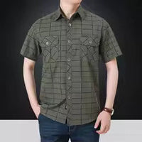 Austin · Camisa Elegante de Cuadros Manga Corta