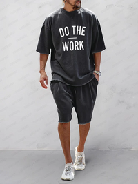 Conjunto Deportivo Holgado Sólido Casual