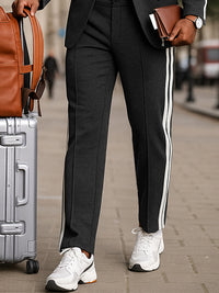Conjunto Blazer Pantalón Rayas Laterales Moderno