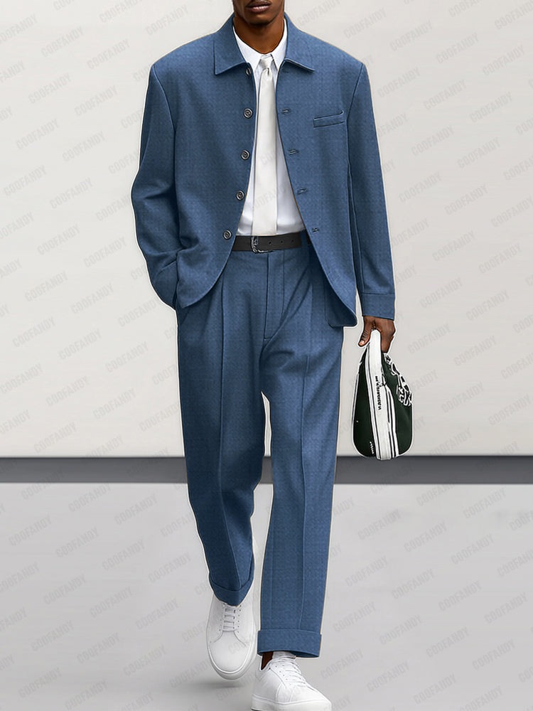 Conjunto Chaqueta Pantalón Traje Cómodo Moderno