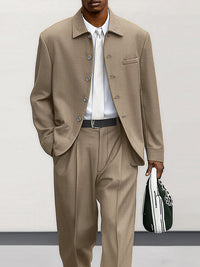 Conjunto Chaqueta Pantalón Traje Cómodo Moderno