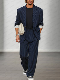 Conjunto Blazer Pantalón Rayas Smart Casual