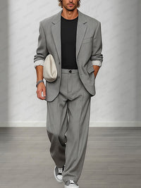 Conjunto Blazer Pantalón Rayas Smart Casual