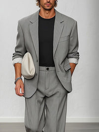 Conjunto Blazer Pantalón Rayas Smart Casual