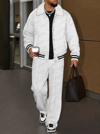 Conjunto Chaqueta Pantalón Casual Urbano con Peluche