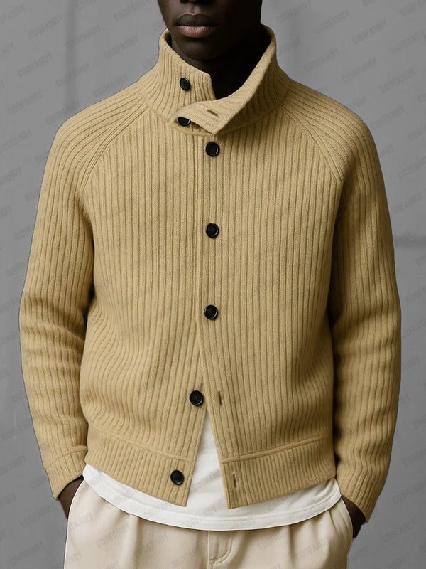 Cárdigan Premium Punto Cuello Vuelto con Botones