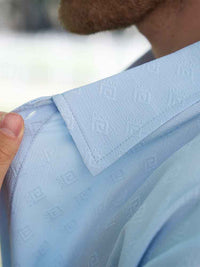 Conjunto Camisa Jacquard Shorts Casual