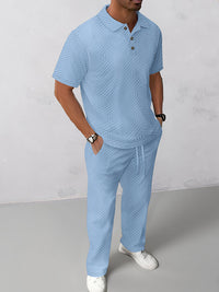 Conjunto Polo Jacquard Texturizado Elegante