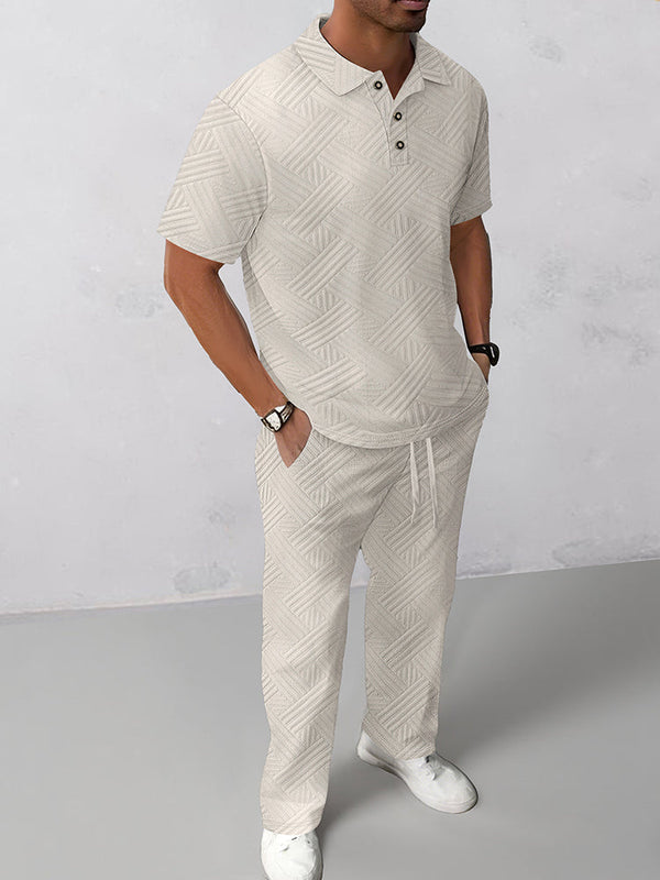 Conjunto Polo Jacquard Texturizado Elegante