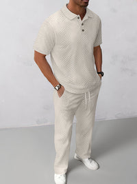 Conjunto Polo Jacquard Texturizado Elegante