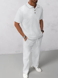 Conjunto Polo Jacquard Texturizado Elegante