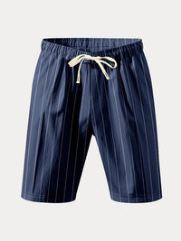 Shorts 100% Algodón con Rayas Casual