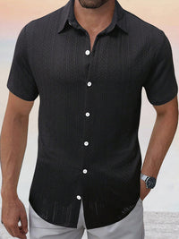 Camisa Casual Jacquard Texturizada Cómoda