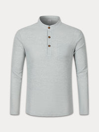 Camisa Henley Waffle Casual Cómoda