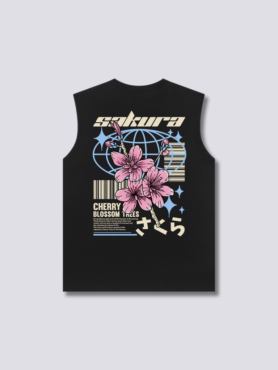 Sakura Style Camiseta sin Mangas