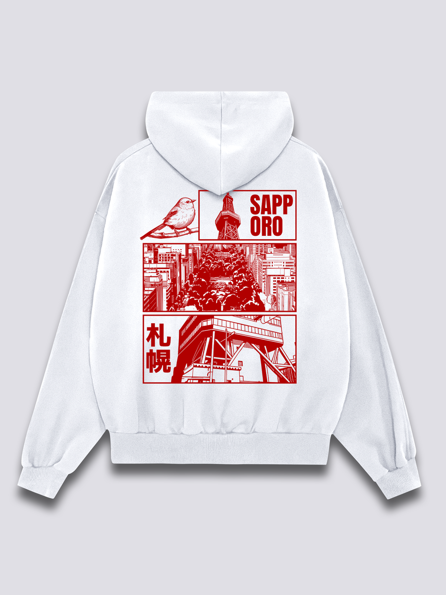 Vistas de Sapporo Sudadera con Capucha