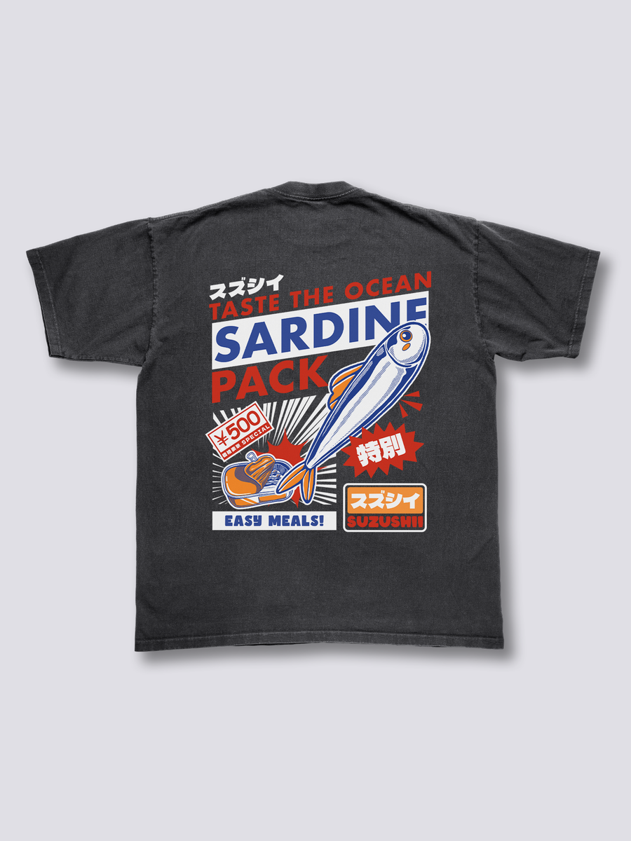 Paquete de Sardinas Camiseta Vintage