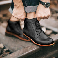 Fanum · Botas Retro de Punta Redonda para Hombre