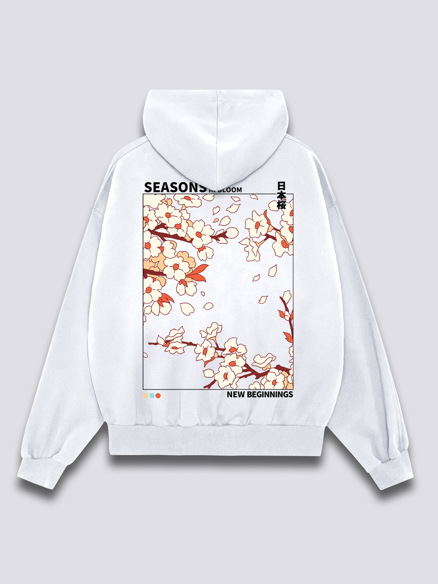 Estaciones in Florecer Sudadera con Capucha