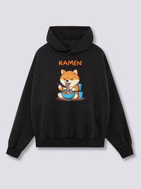 Estampado Frontal - Shiba Ramen Sudadera con Capucha