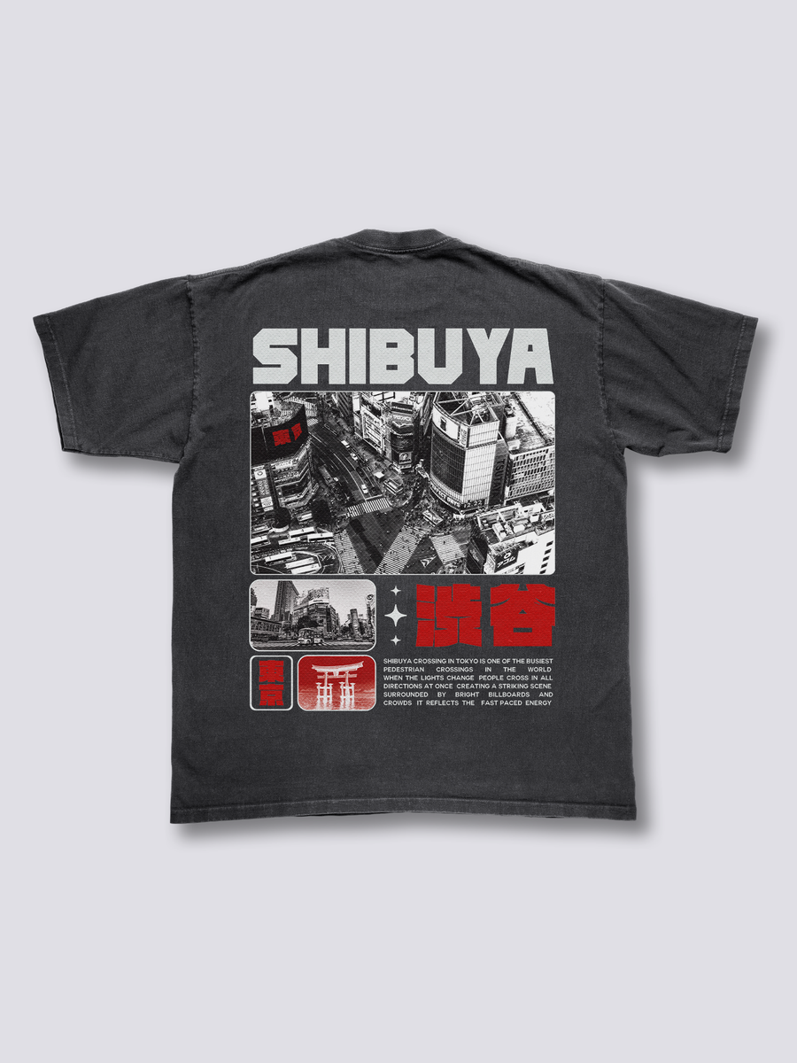 Shibuya Crossing Camiseta Vintage