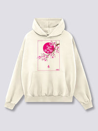 Estampado Frontal - Flor de Primavera Sudadera con Capucha