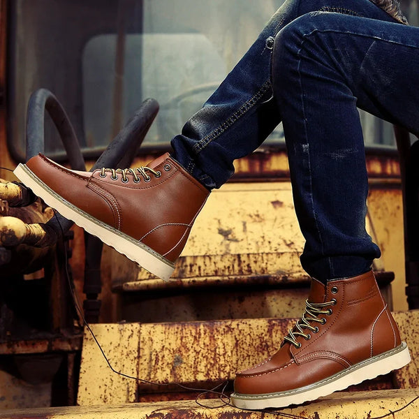 Müller · Botas de Cuero Genuino Retro