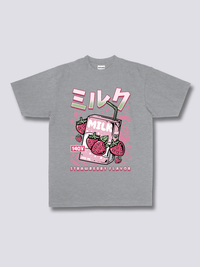 Estampado Frontal - Leche de Fresa Camiseta